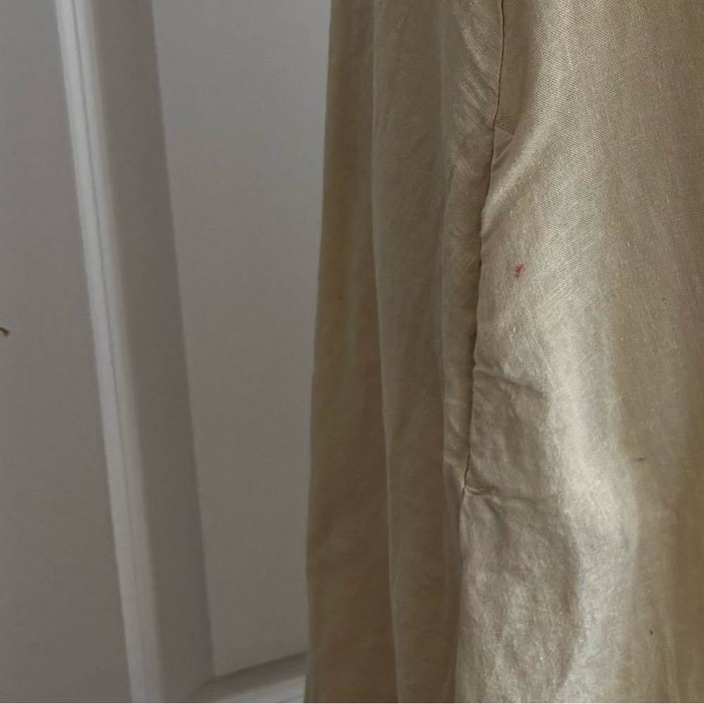 ZARA Beige Strapless Linen Dress - Picture 10 of 10